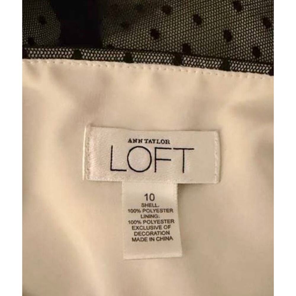 Ann Taylor LOFT Dotted Swiss Dress Designer Look Beautiful Dress sz. 10 - Picture 3 of 7